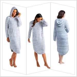 Softies marshmallow hooded lounger melange velvety kangaroo pockets ultra soft M